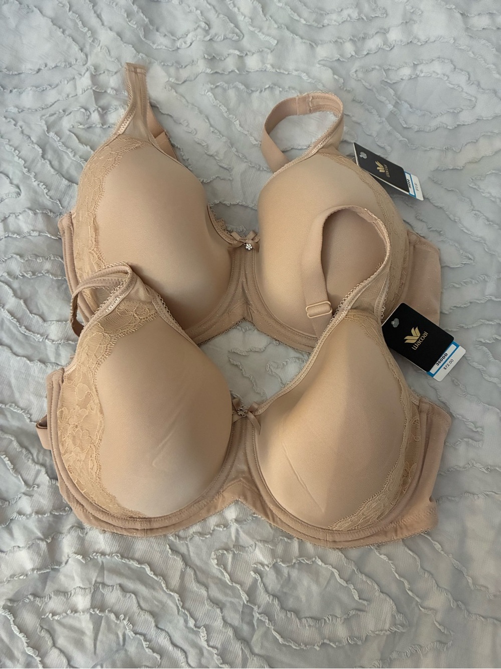 Wacoal Nude Lace-Trim T-Shirt Bra Duo